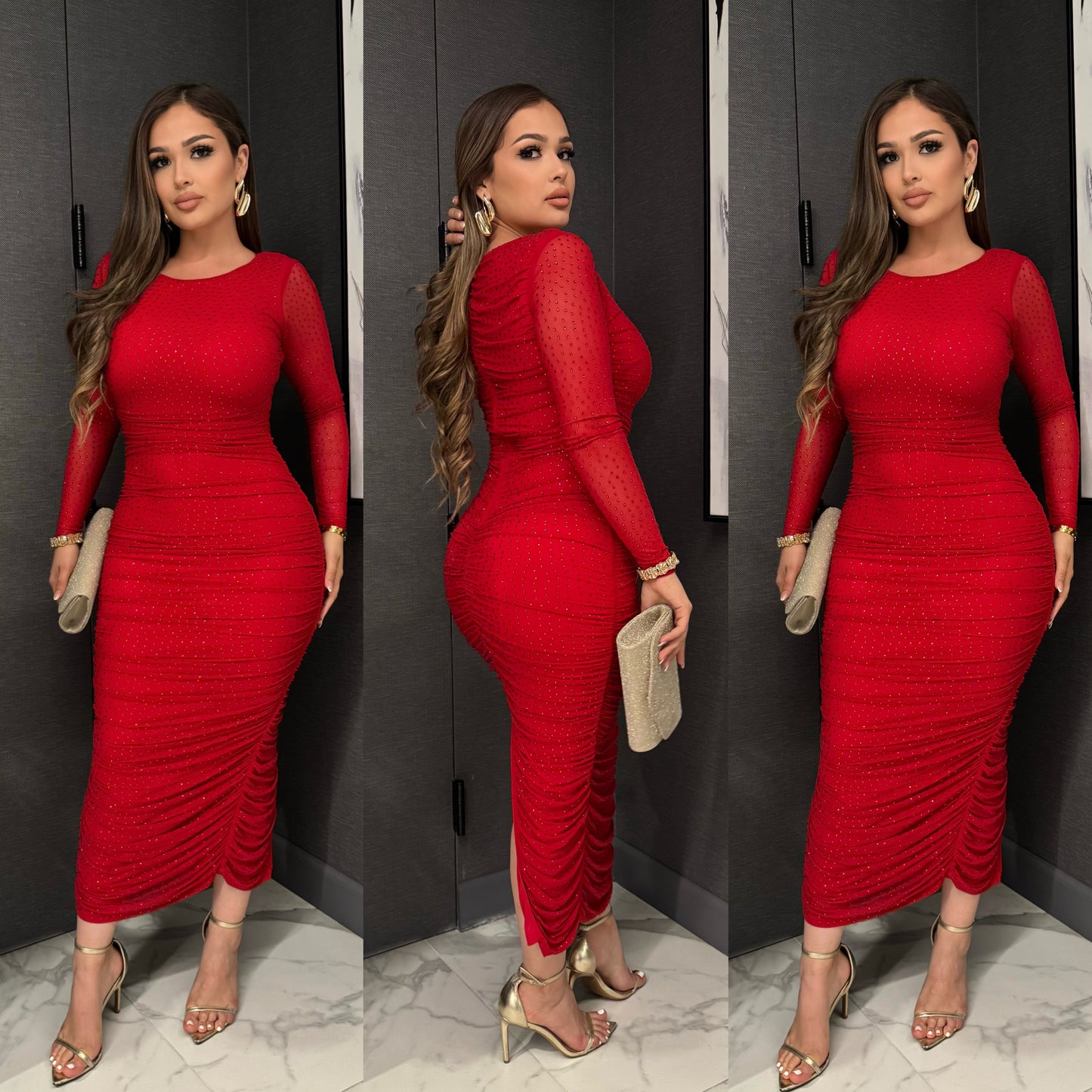 Vestido Nuria con pedrería