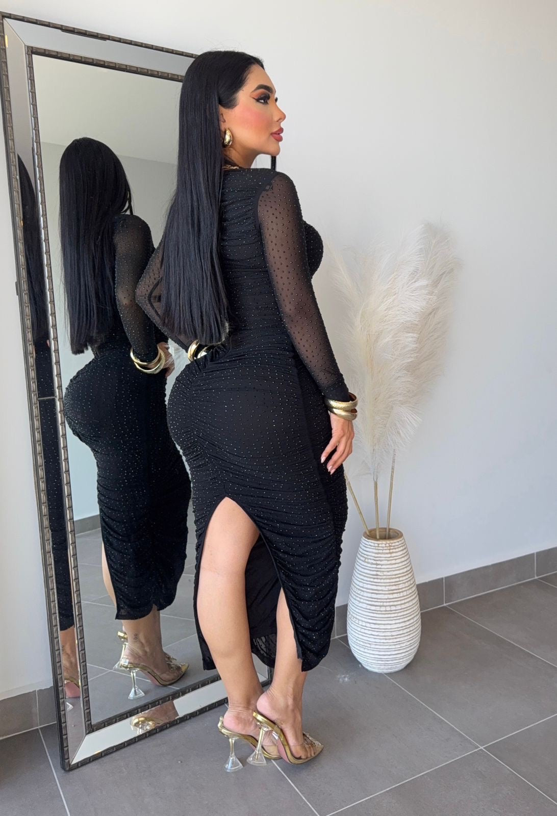 🎀Nuria dress with rhinestones