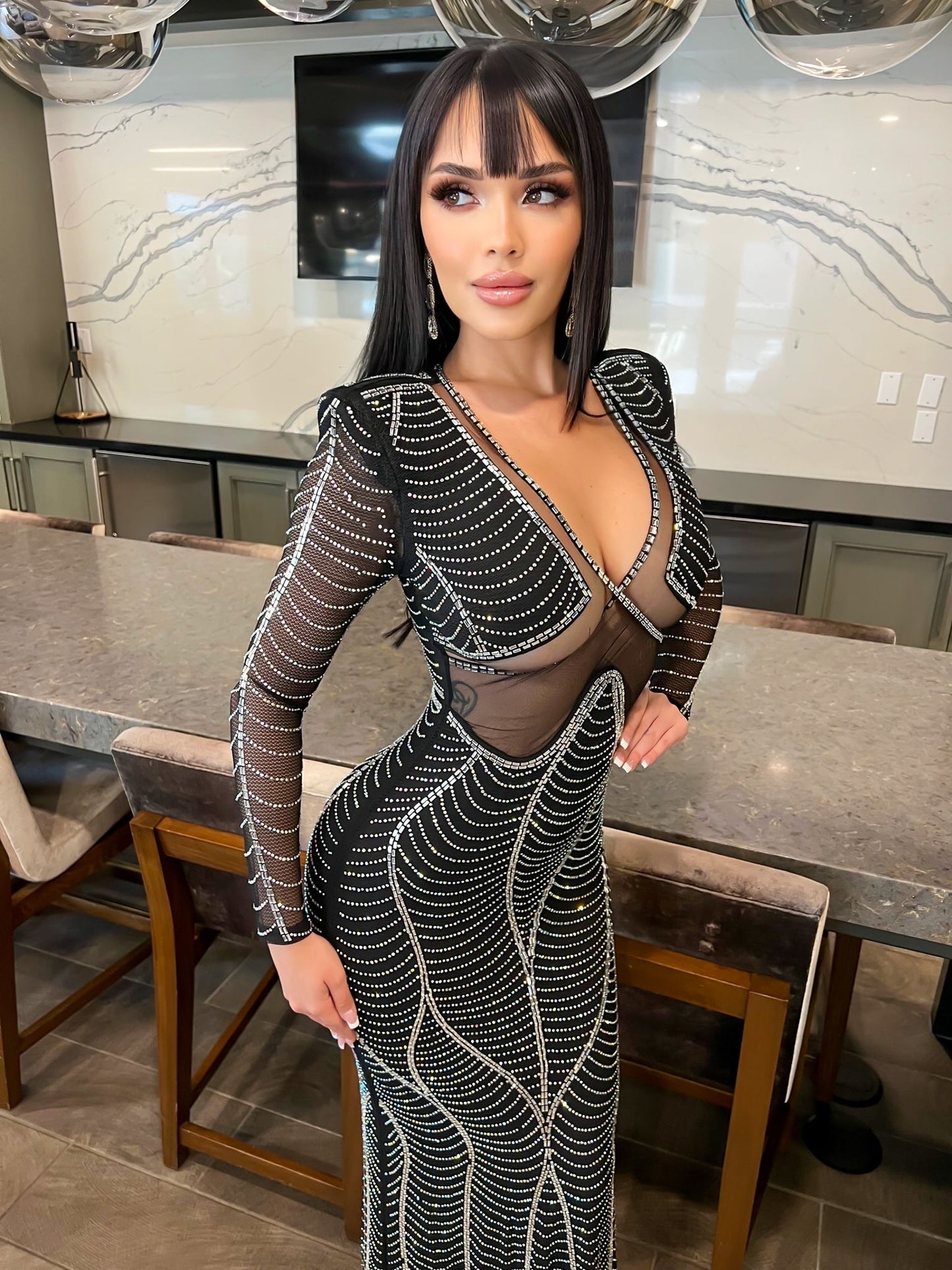 Vestido de cuentas Nathali