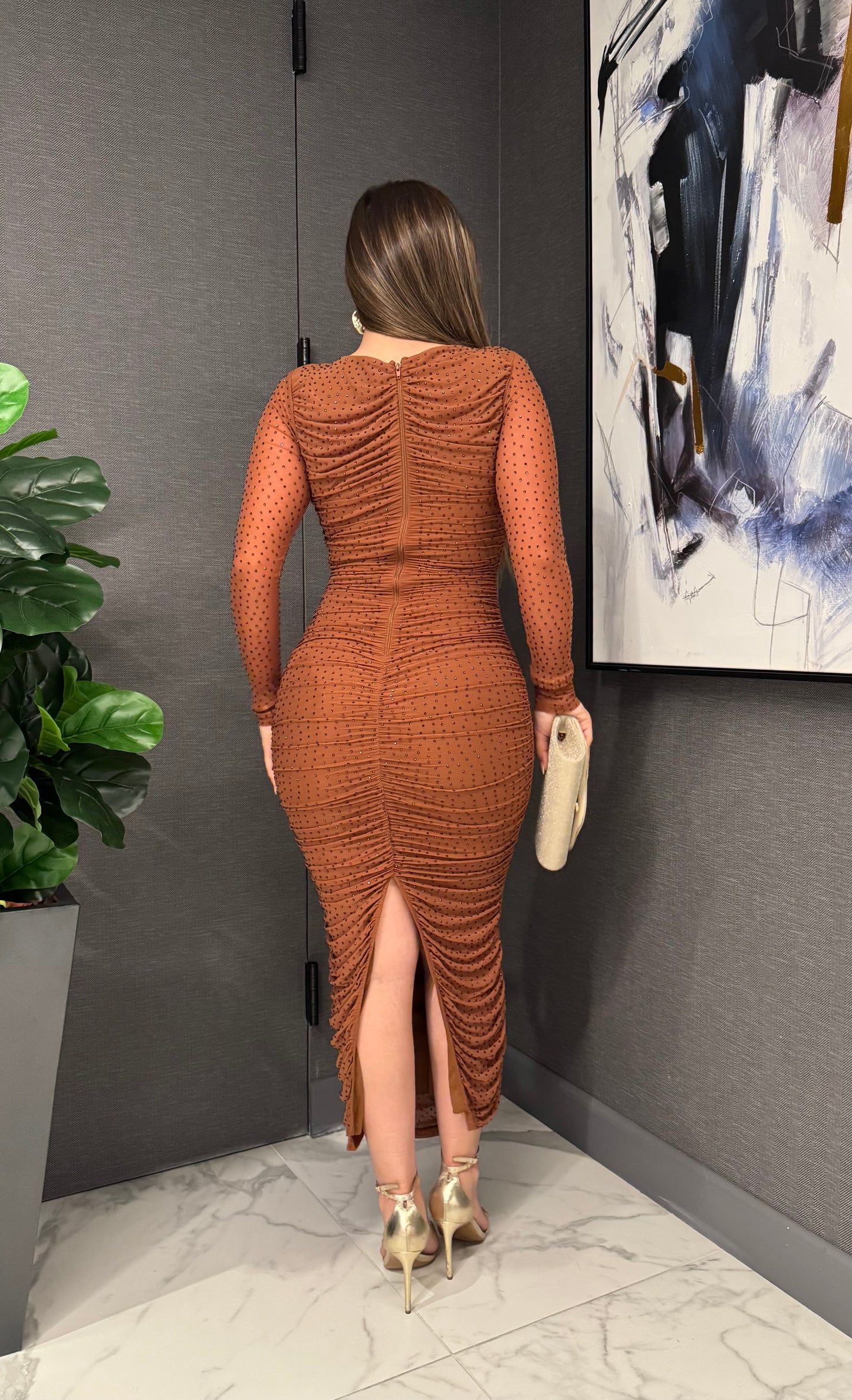 Vestido Nuria con pedrería