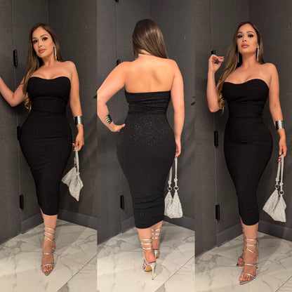🎀Brandy Midi dress with glitter
