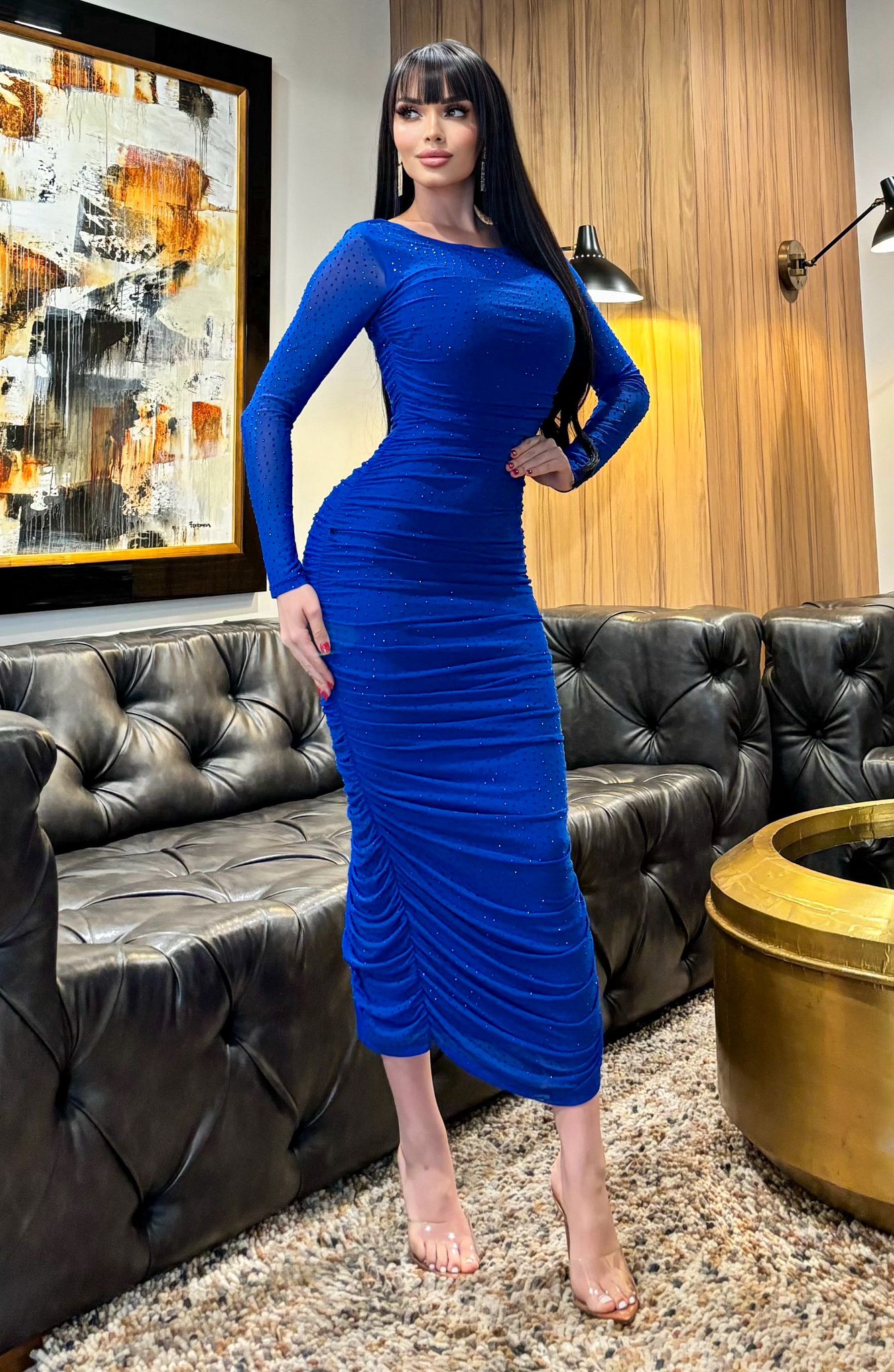 Vestido Nuria con pedrería