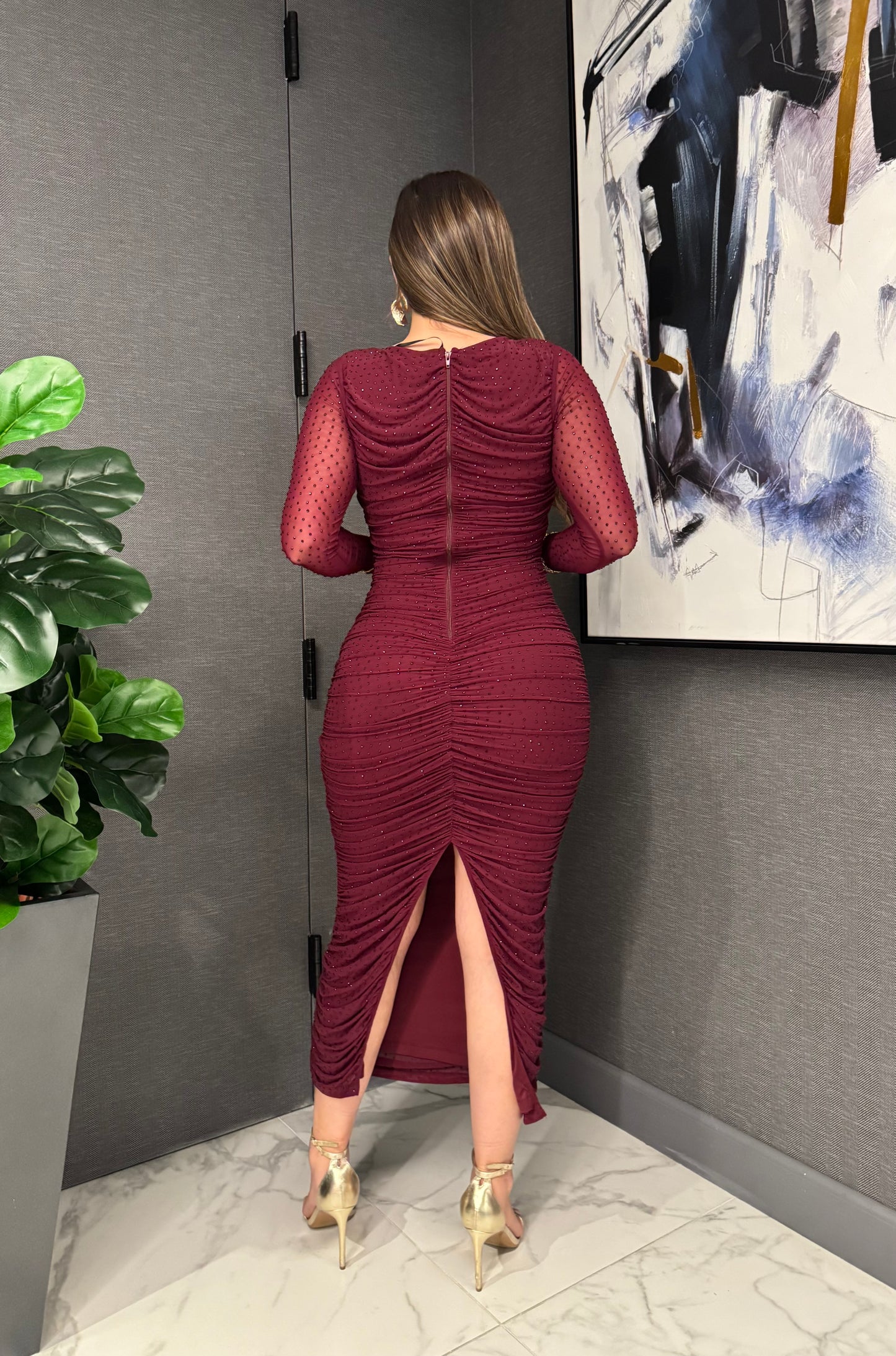 Vestido Nuria con pedrería