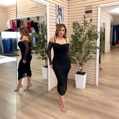 Alondra Ruched Midi Dress