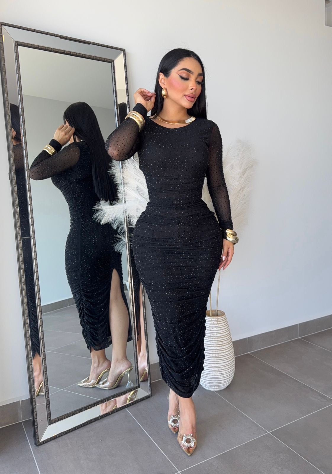 🎀Nuria dress with rhinestones