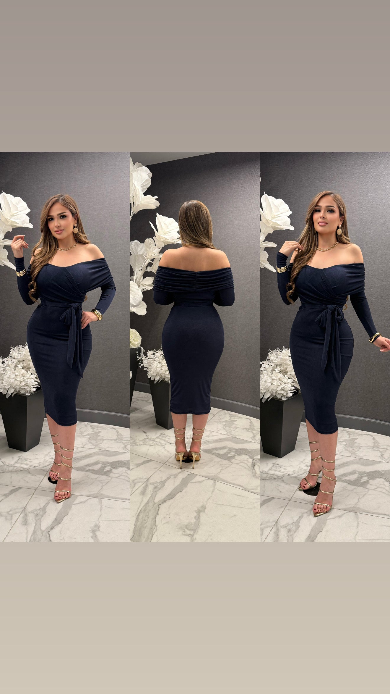 Nareth off shoulder dress