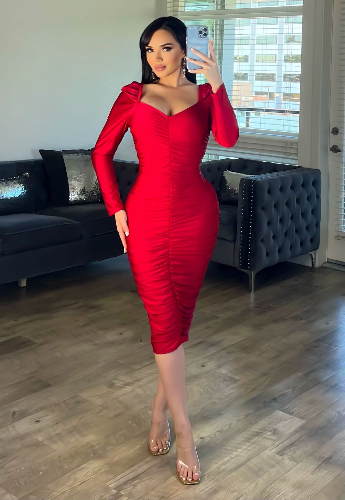 VESTIDO CELESTE