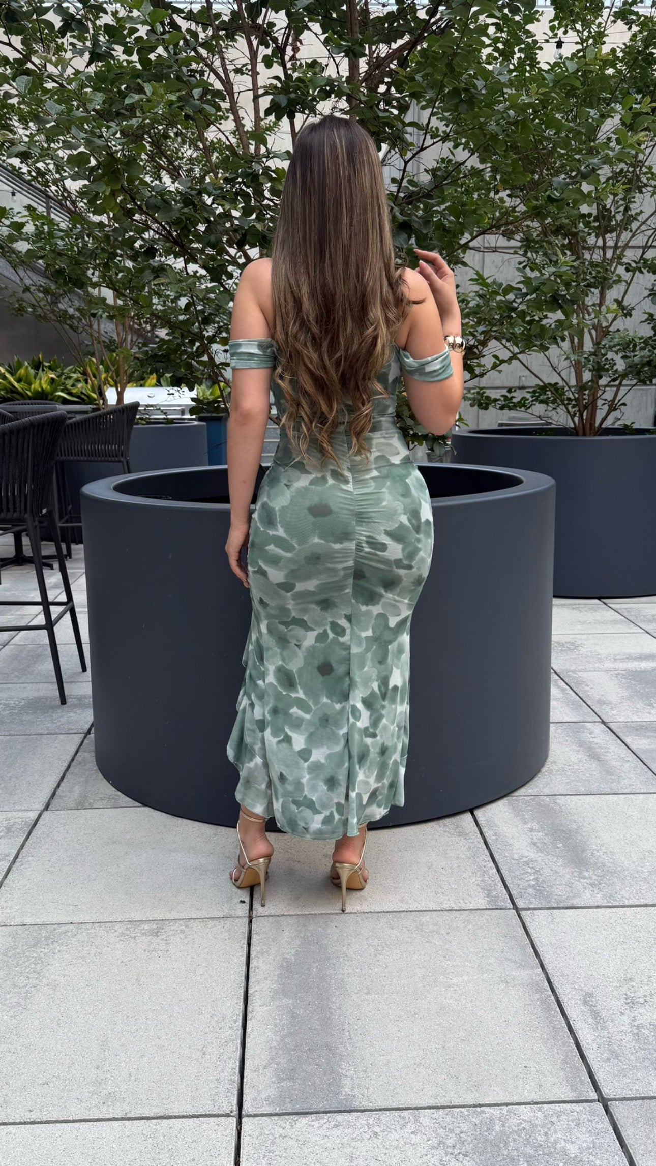 🎀Lenny dress with floral print