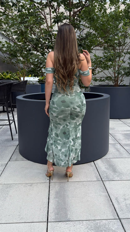 🎀Lenny dress with floral print