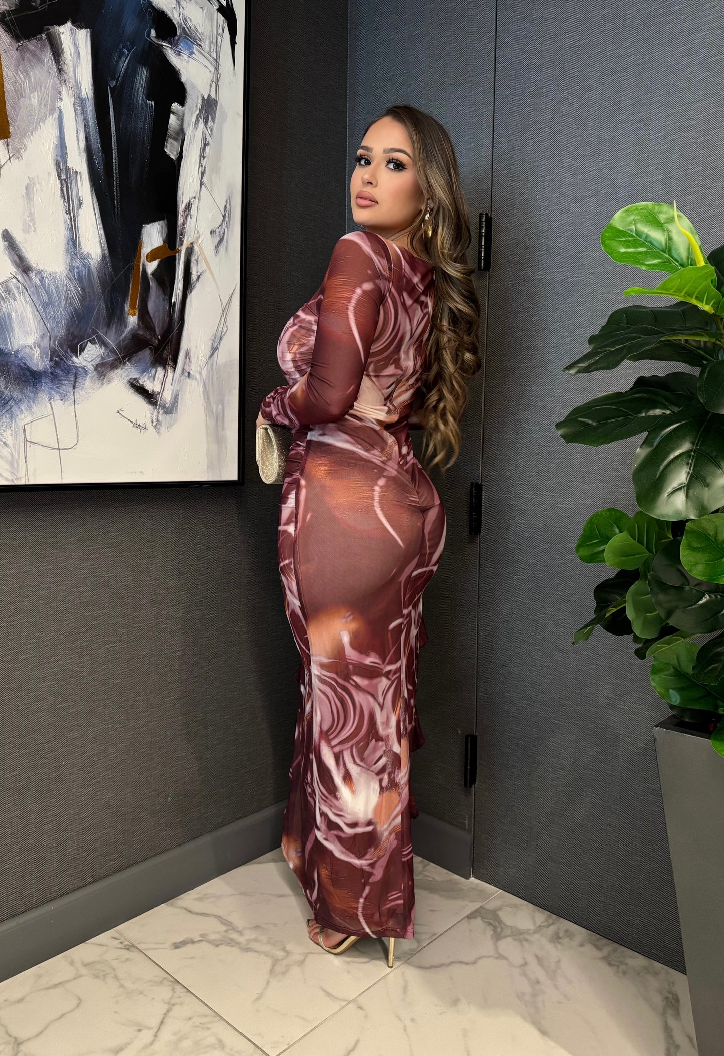 🎀Orian Mesh Dress
