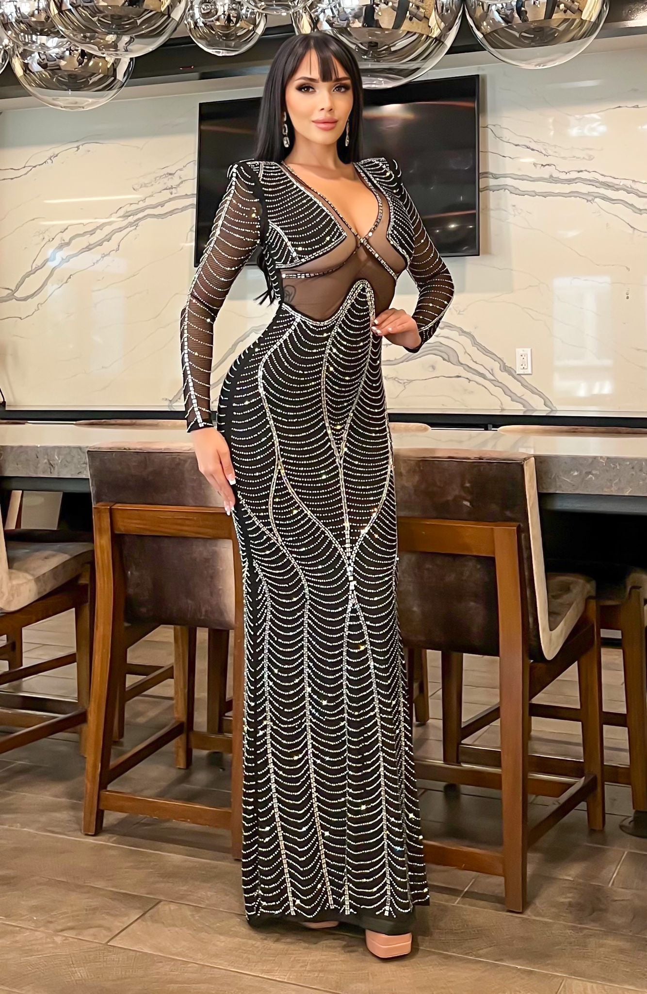 Vestido de cuentas Nathali
