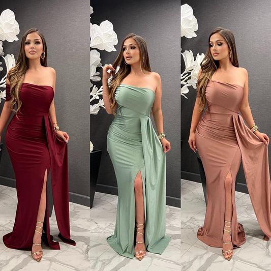 VESTIDO LARGO ALINE