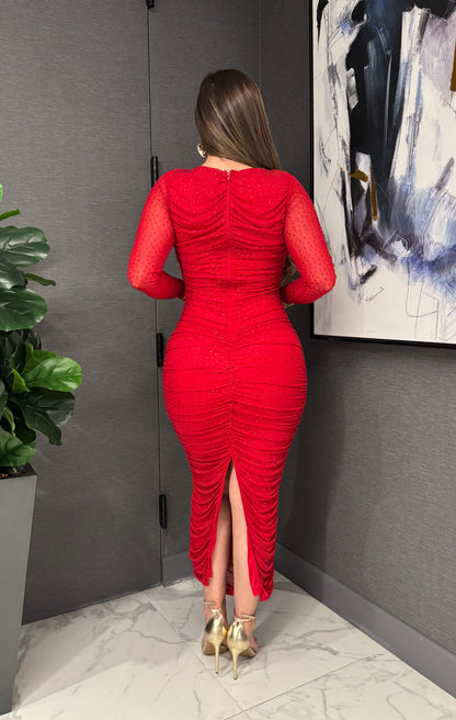 Vestido Nuria con pedrería