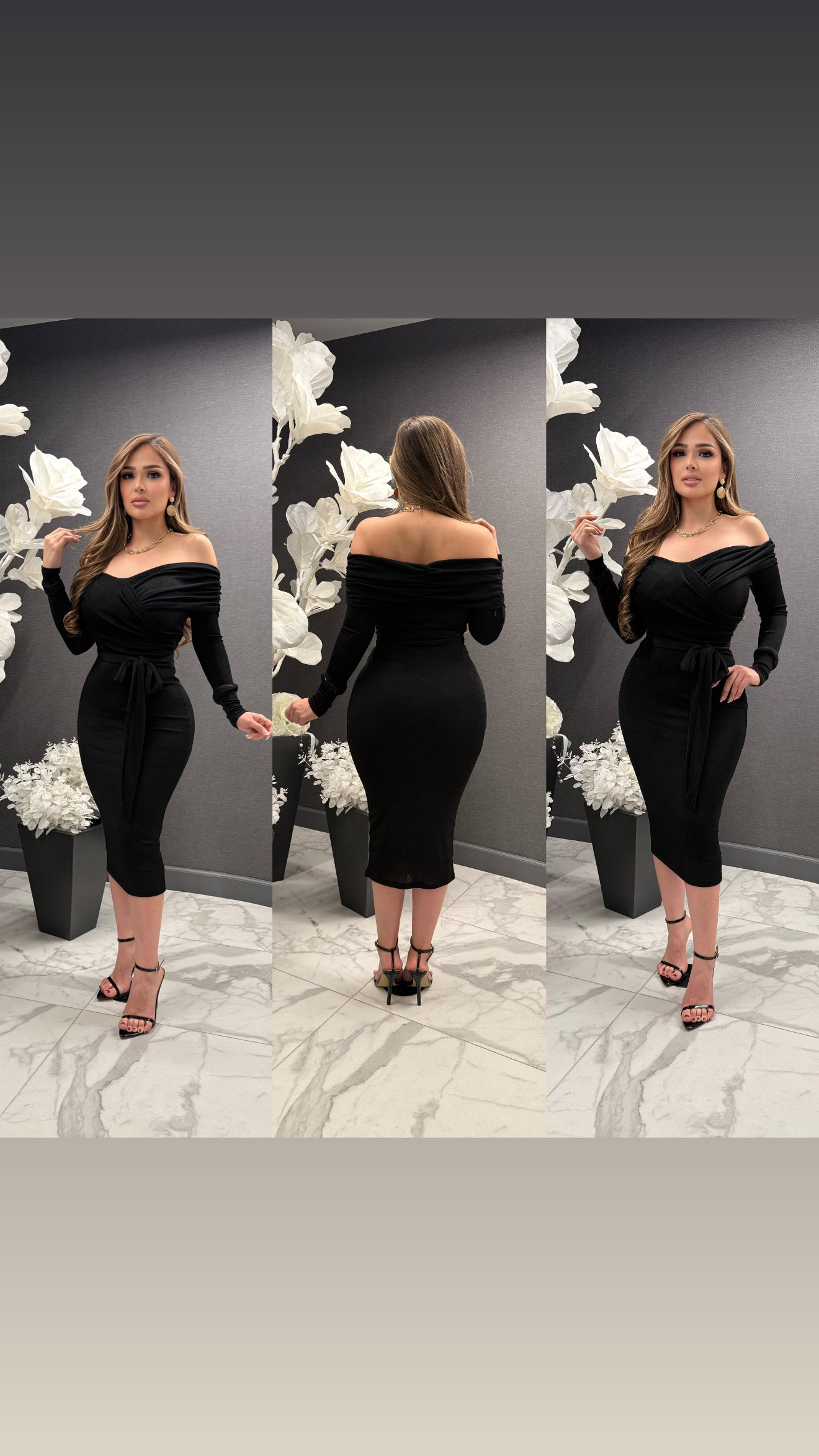 Nareth off shoulder dress