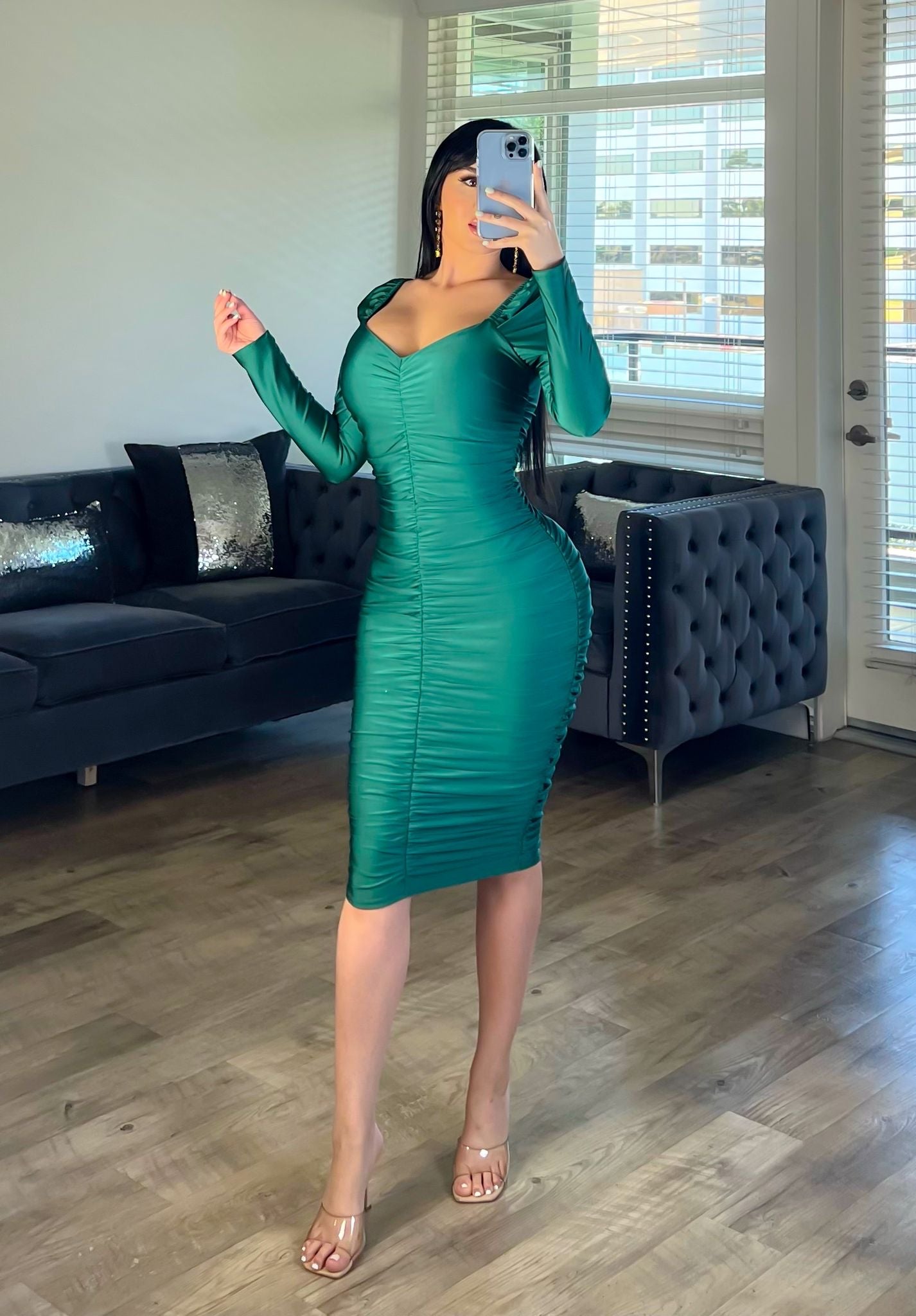 VESTIDO CELESTE