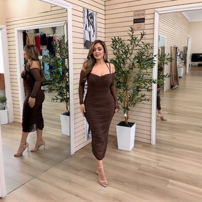 Alondra Ruched Midi Dress