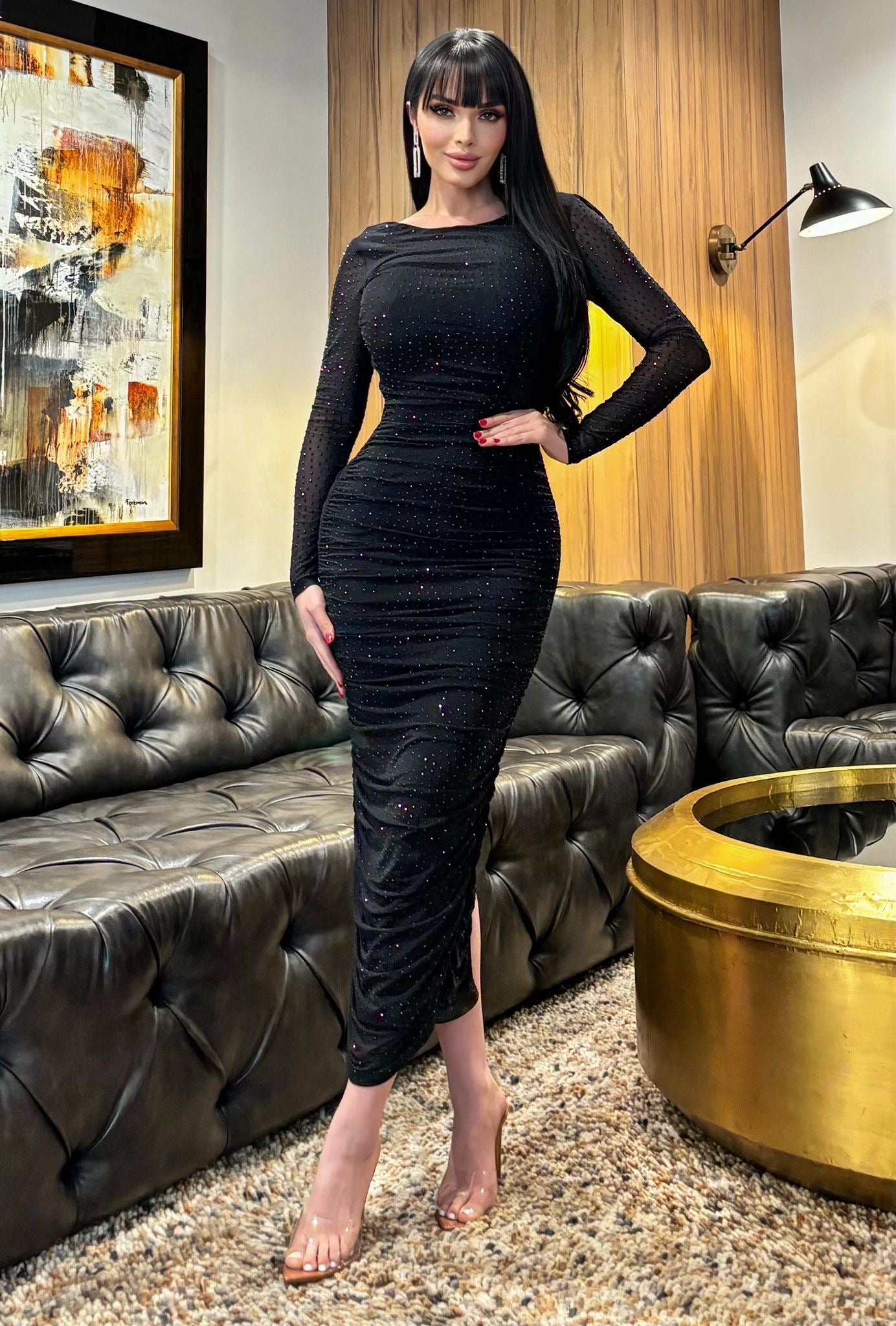 Vestido Nuria con pedrería
