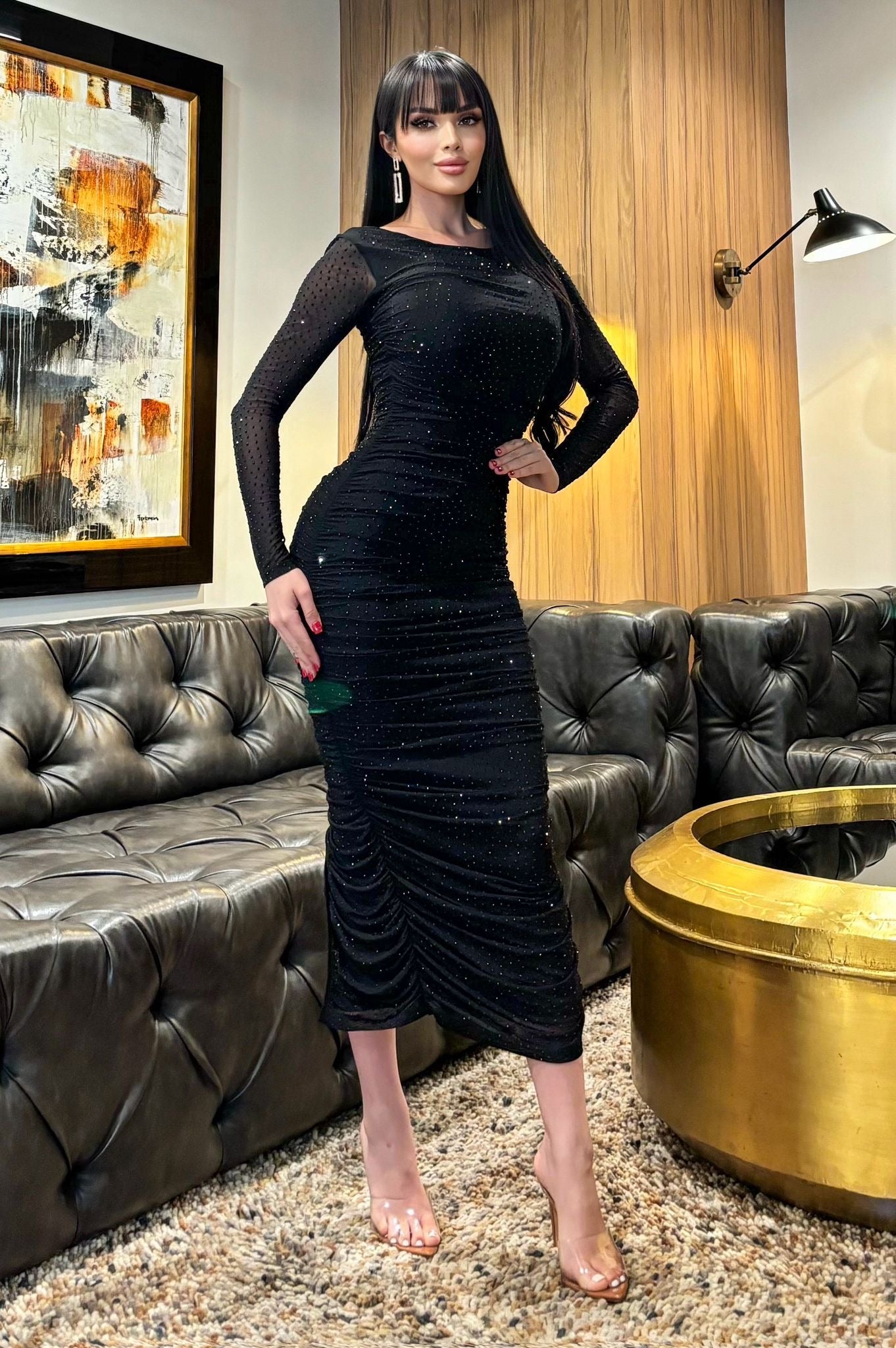 Vestido Nuria con pedrería