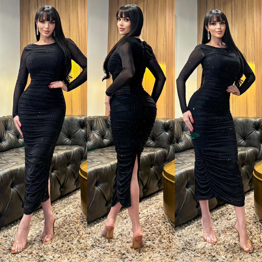 Nuria dress with rhinestones