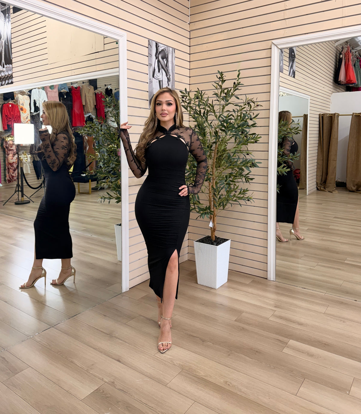 Amara Lace Midi Dress