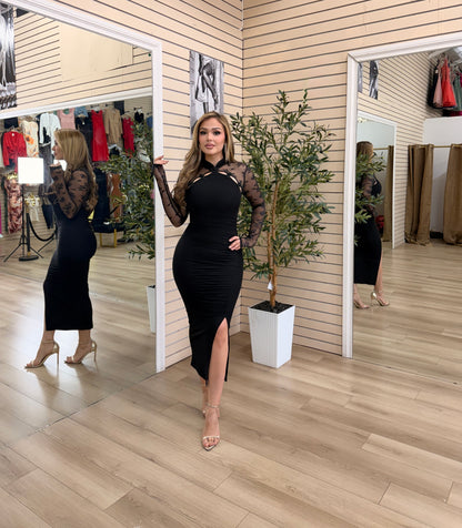 Amara Lace Midi Dress