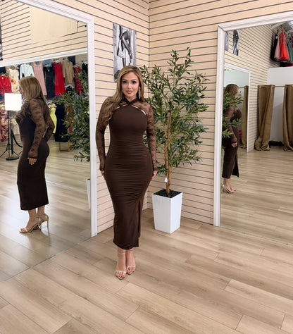 Amara Lace Midi Dress