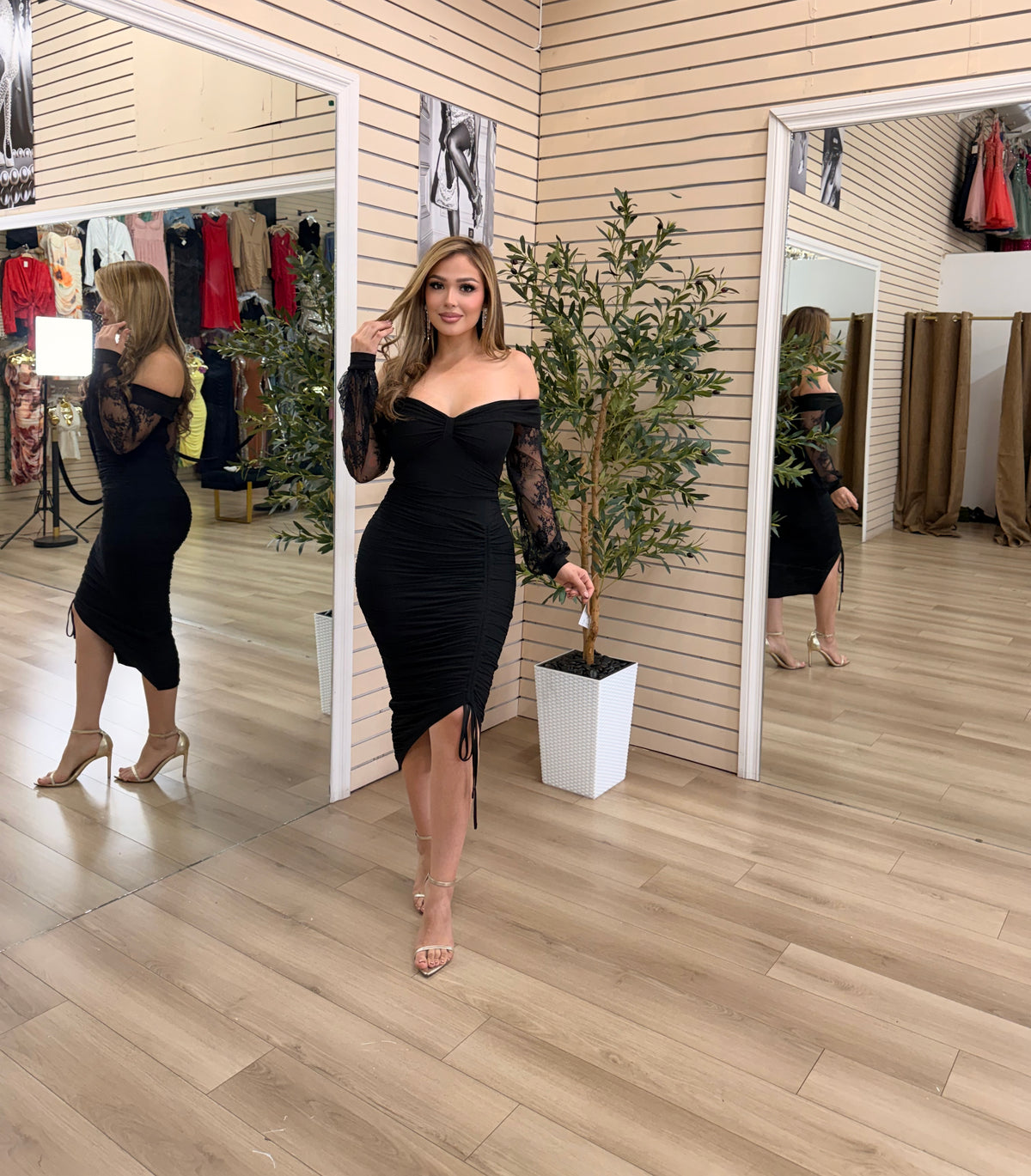 Alessandra Lace Midi Dress