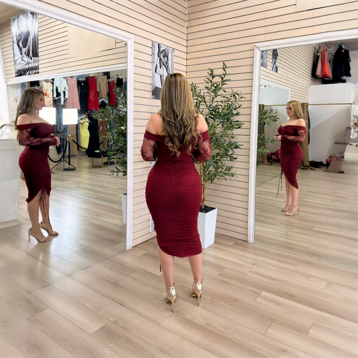 Alessandra Lace Midi Dress