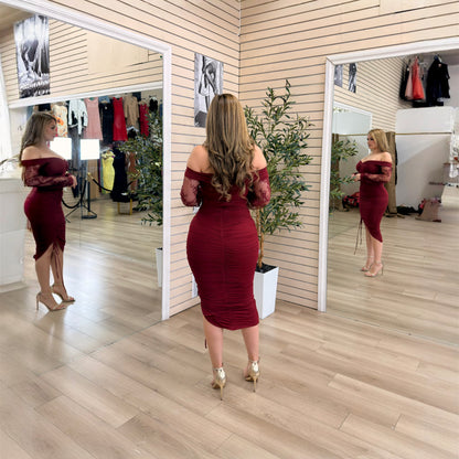 Alessandra Lace Midi Dress